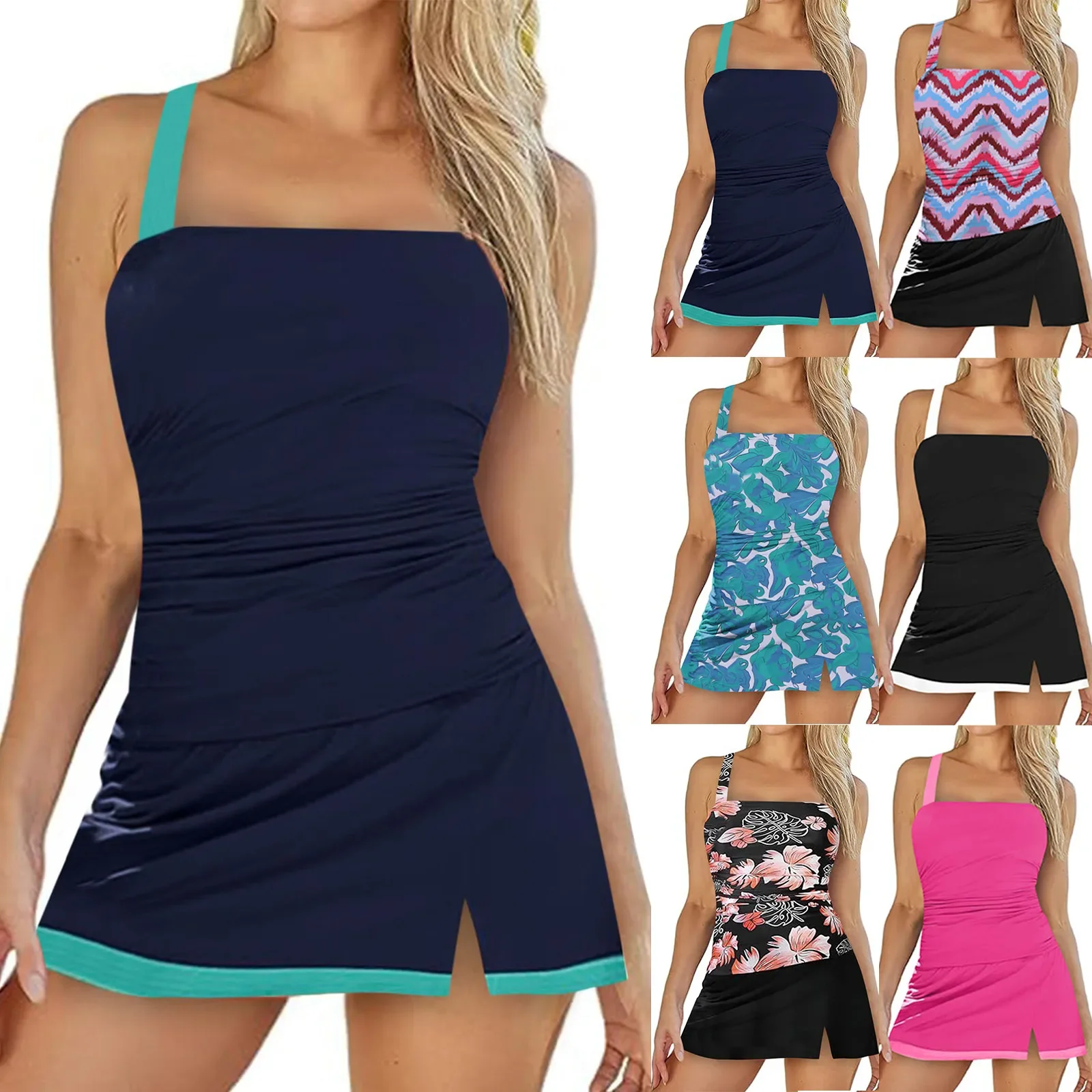 Maillots de bain pour femmes Tankini maillots de bain pour femmes 2 pièces Bikini ensembles Vintage maillot de bain maillot de bain pour femmes contrôle du ventre