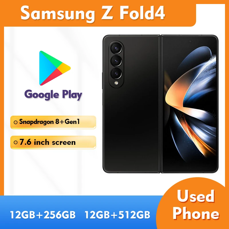 هاتف Samsung Galaxy Z Fold 4 5G RAM 12GB ROM 256GB/512GB هاتف ذكي 50MP 7.6 بوصة CPU Snapdragon 8 + Gen1 3.18 جيجا هرتز 4400 مللي أمبير في الساعة هاتف مستعمل #1