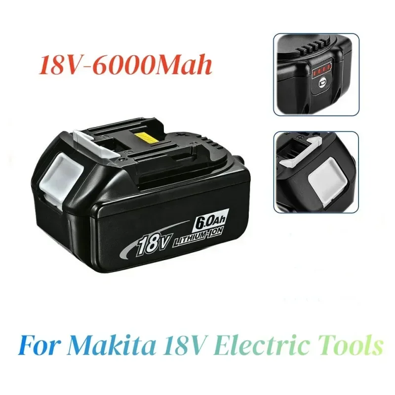 100% Brand New.Suitable For Makita18V 6000mAh Rechargeable Power Tool Battery With LED Lithium-Ion Replacement LXTBL1860B BL1860