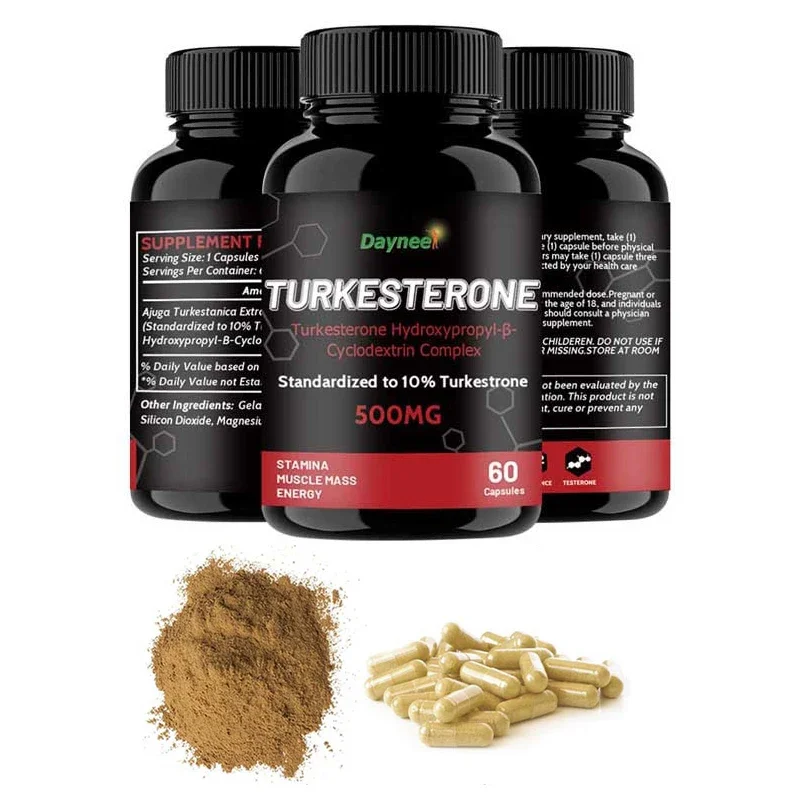 2 Bottle 120 Pills Turkesterone Capsules 500mg Maintain energy levels