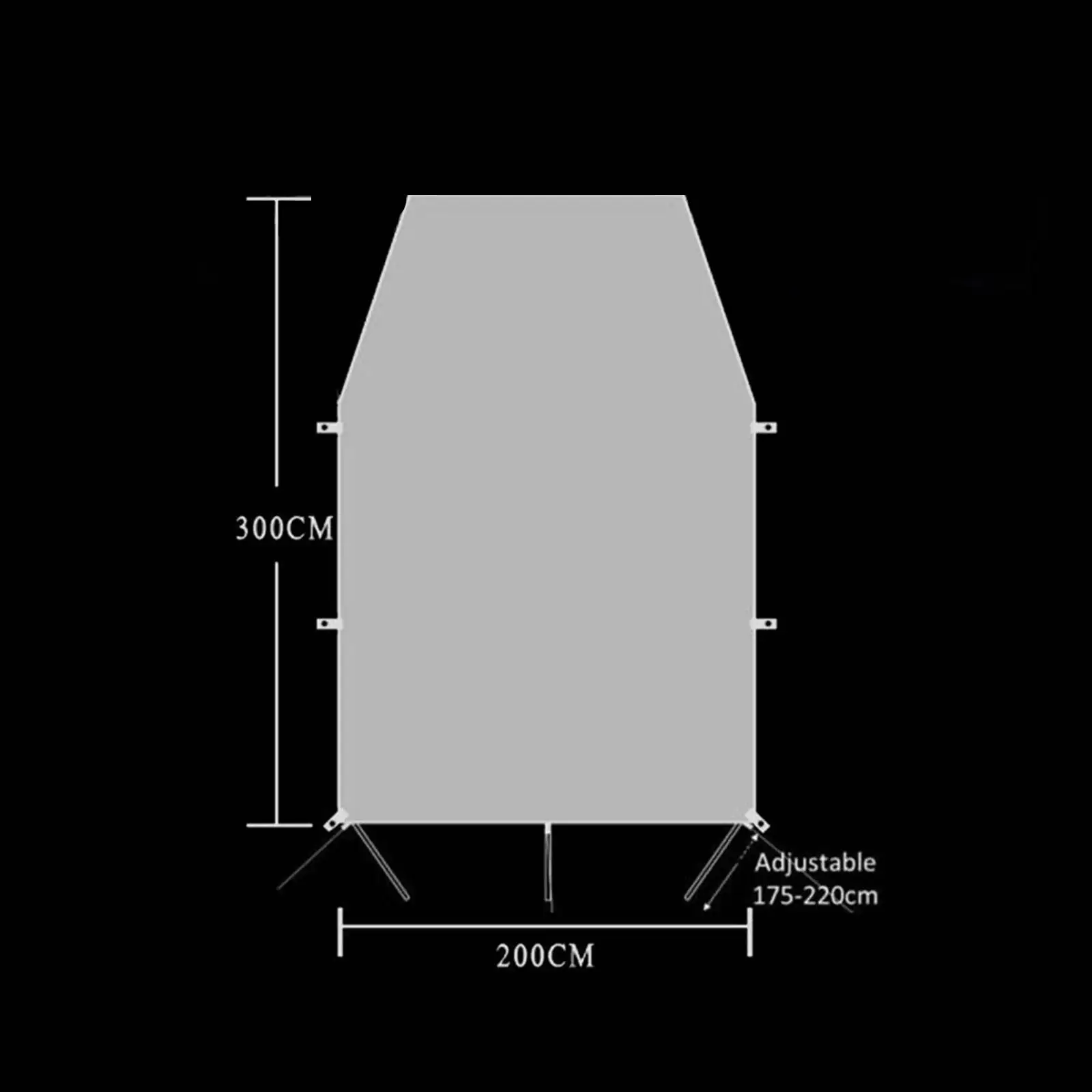 

Sun Canopy Car Awning Auto Parts Exterior Parts Fire Retardant Sunshade With Zipped Bag For Motorhome Van Campervan