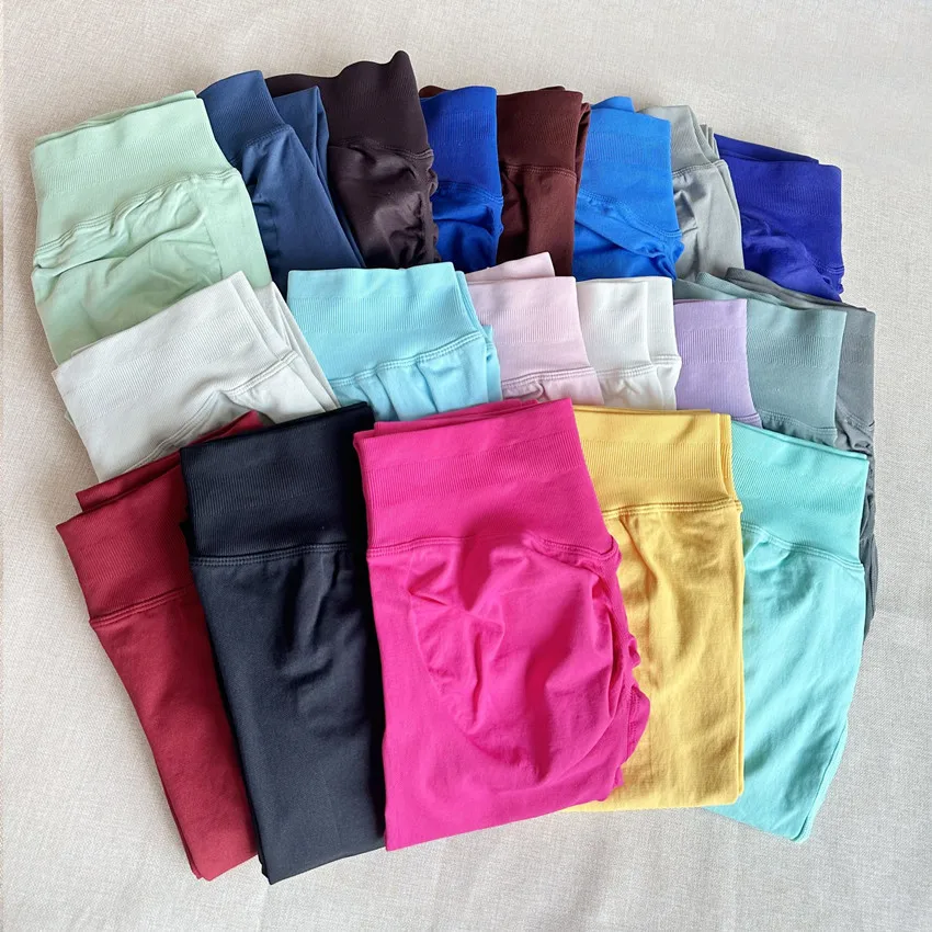 High Elastic Workout Sportswear Leggings Female Low Waist Seamless Tights Yoga Pants Women Sports Leggings