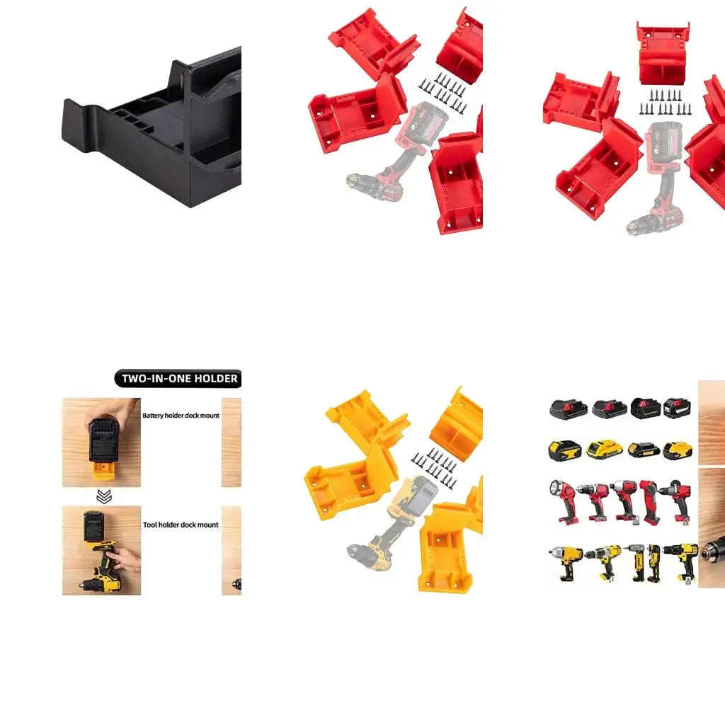 

5Pcs Portable Battery Base Bracket For 18V/20V Battery Wall Mount Battery Holder 601C