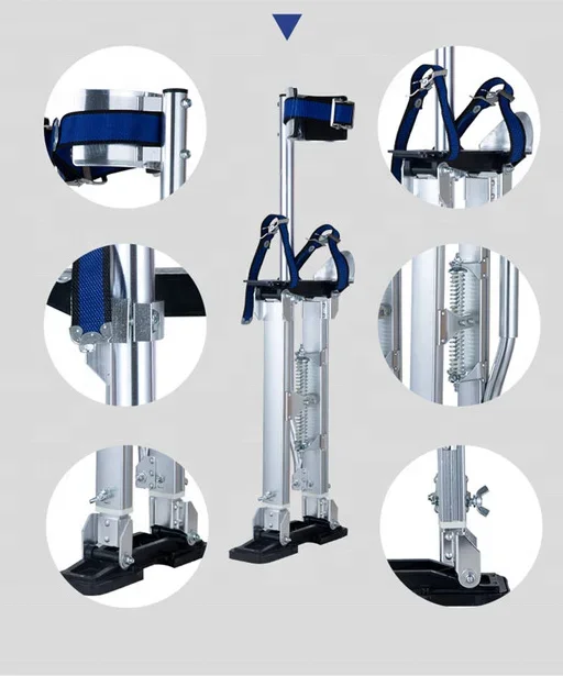 Adjustable Aluminum Walking Plaster Taping Tool Stilt Drywall Stilts for Painting Painter