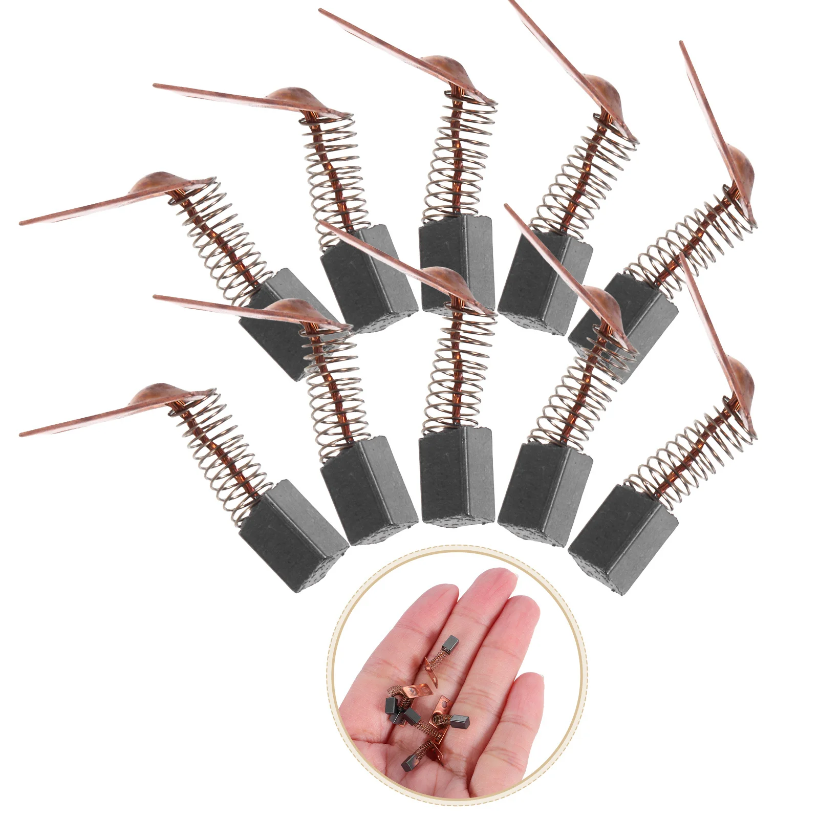 

2pcs Carbon Brushes Set For Electric Motors Power Tool Replacement Durable Easy Install Compatible With Drill Grinder Machine