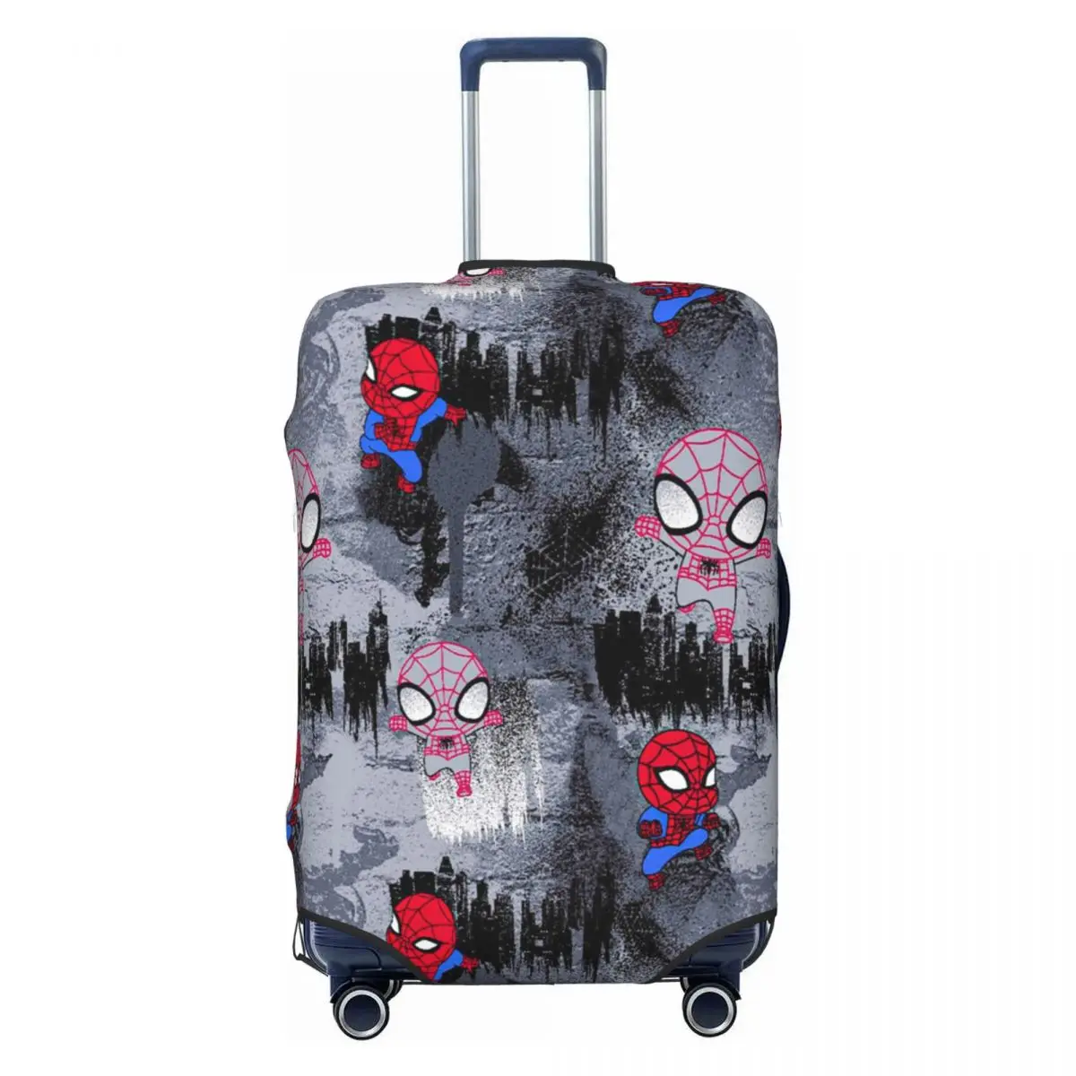 

Custom Animated Superhero Spiderman Luggage Cover Protector Funny Travel Suitcase Covers for 18-32 Inch