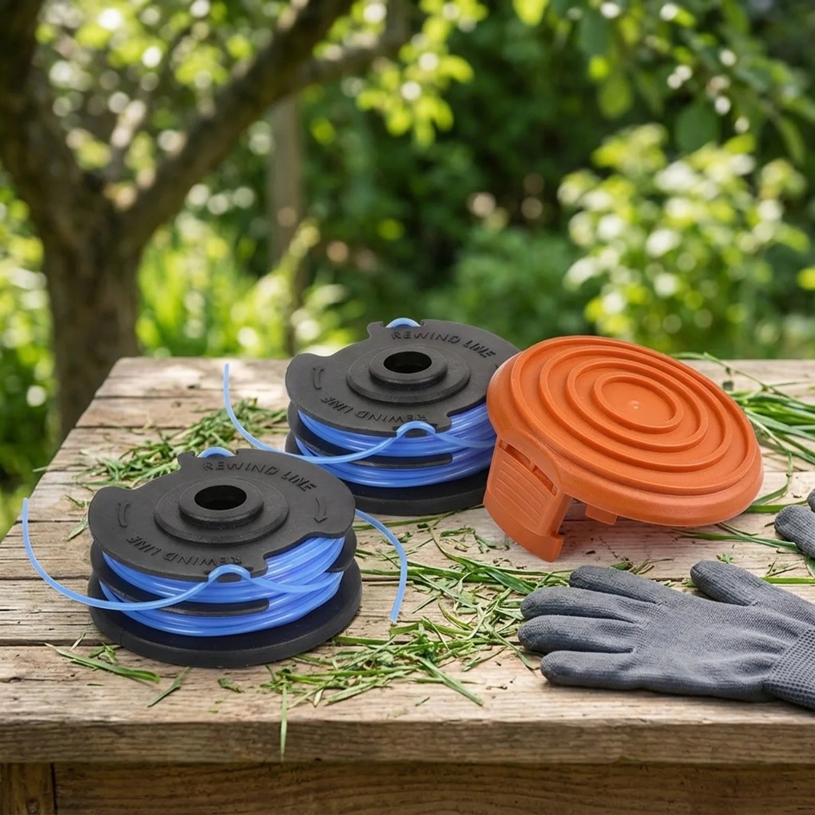Trimmer Spool Line And Cap Lawn Mover Accessories For Parkside Garden Tools GGT600A1 GT30 GGT4502 GT450A1  Trimmer