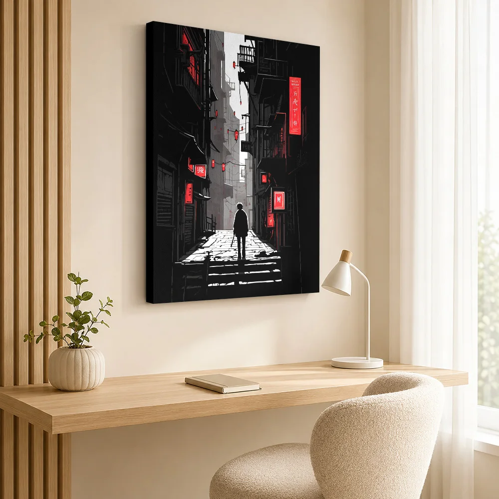 The red light district Canvas Painting Poster Custom Modern Aesthetic Canvas Wall Art for Office Decor Ready to Hang Home Gift