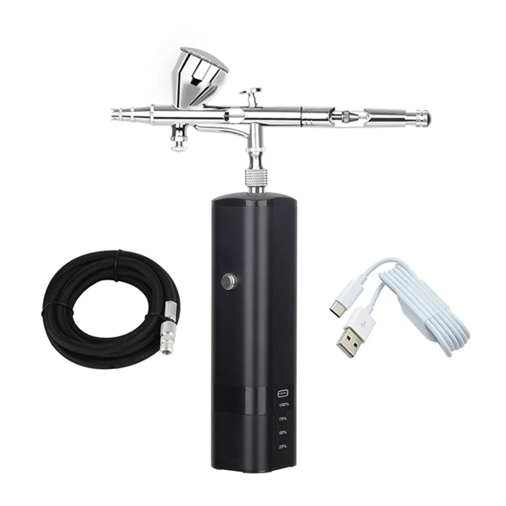 

Instagram Cordless Mini Professional Airbrush Compressor Kit Rechargeable Easy Use New Designs Paint Spray Customized Noiseless