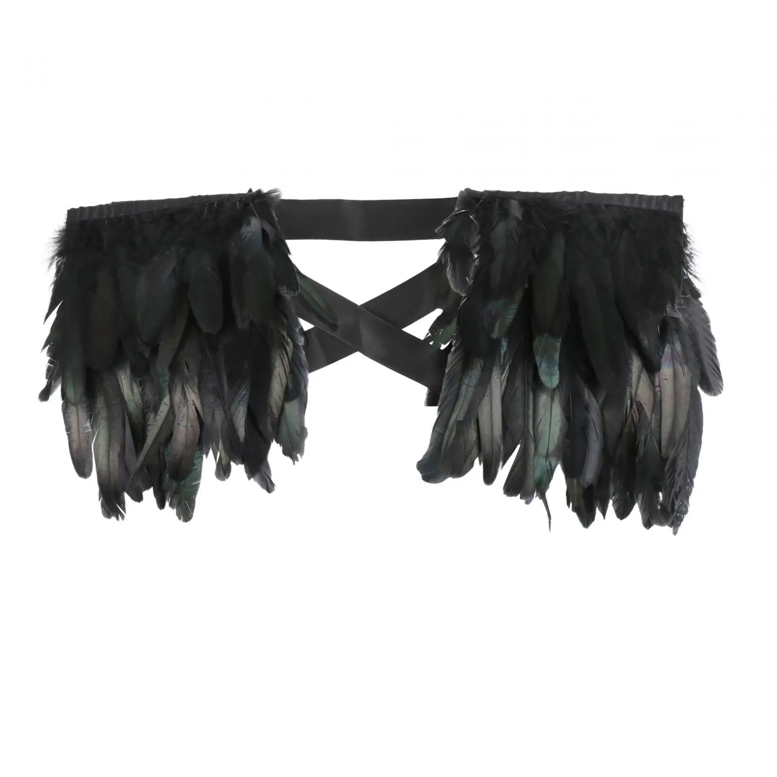 Châle haussement d'épaules en plumes pour femmes, cape, cape, accessoires de costume, poncho, habillage lancé, rond pour CldécentrGift, cocktail, mascotte, fête