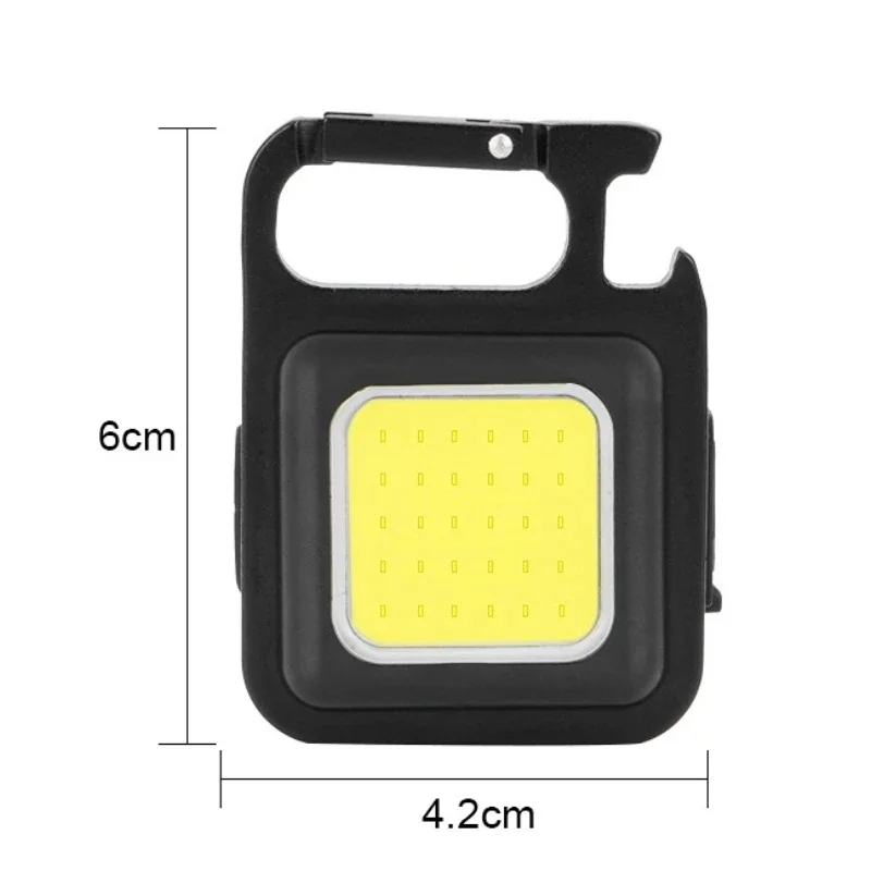 Mini LED 600LM LAMP Flashlight Work Light Portable Pocket Keychains USB Rechargeable For Outdoor Camping Small Light Corkscrew