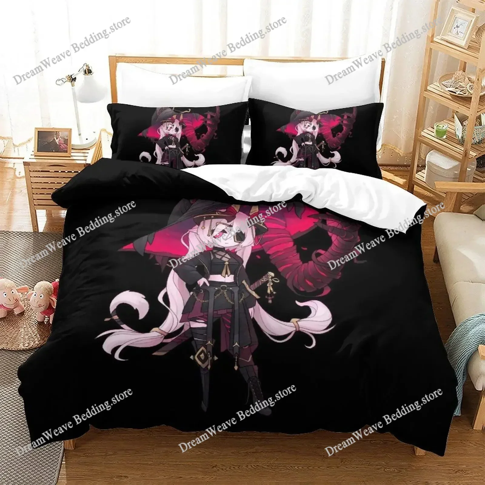 Soulfire Demons Bedding Set Single Twin Full Queen King Size Bed Set Adult Kid Bedroom Duvet Cover Sets 3D Anime Bed Sheet Set51