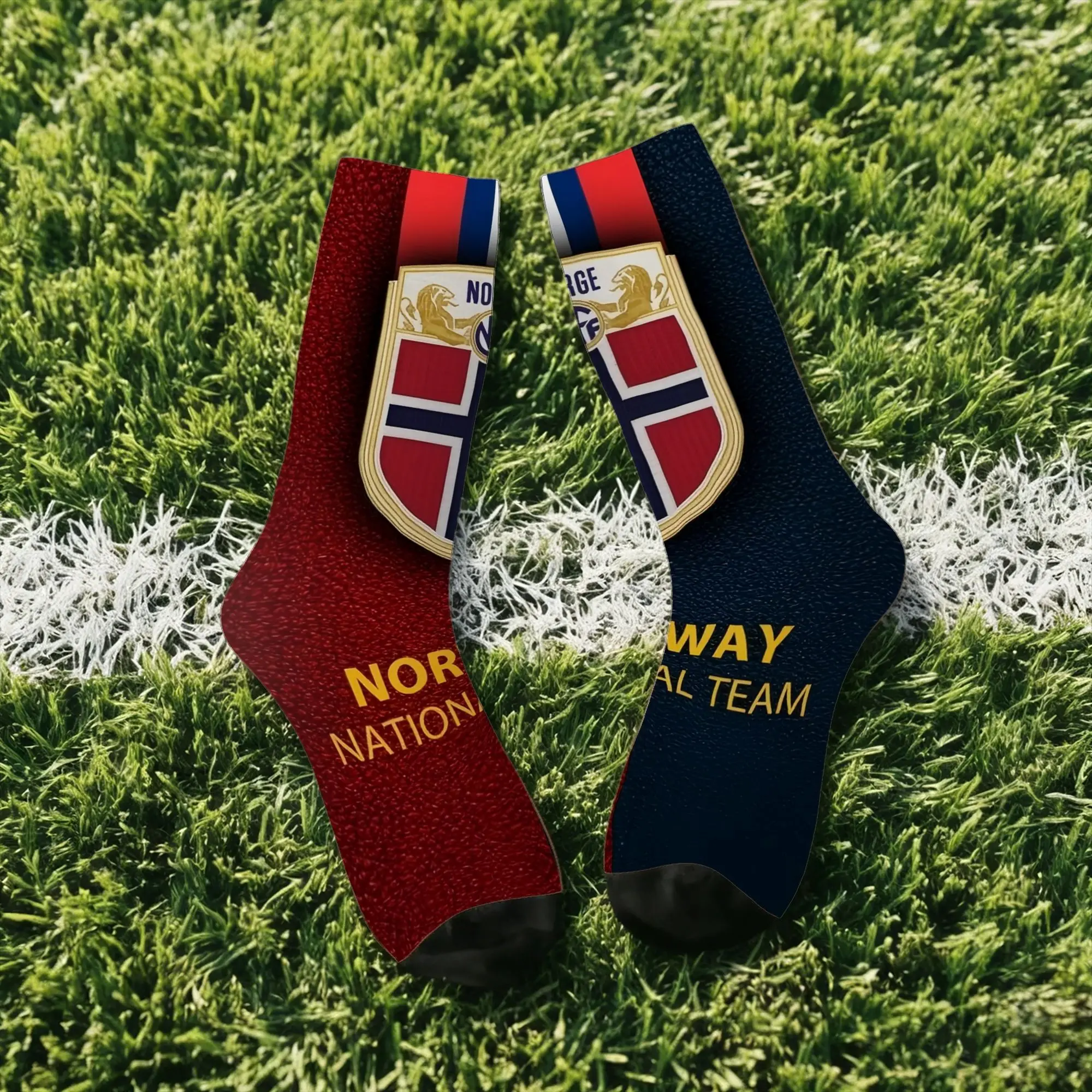 Happy Funny Norway Vintage Harajuku  Hip Hop Novelty Pattern Crew Sock Match Day Essentials