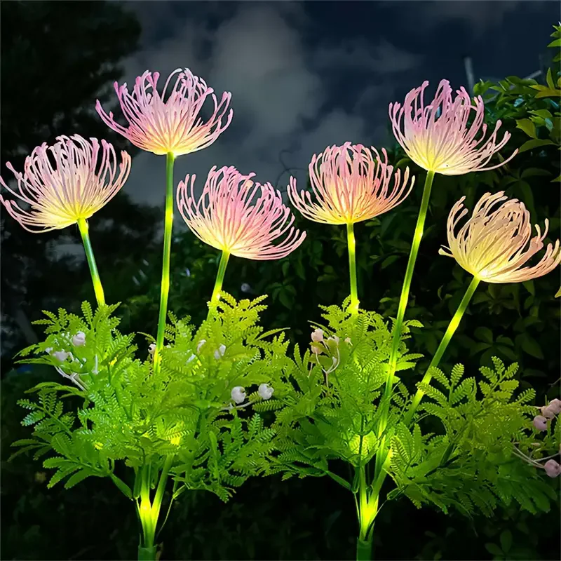 

Solar Garden Lights Solar Flowers Lights with Glowing Flowers Solar Panel, Solar Lights Outdoor for Garden Decoration Yard 1009