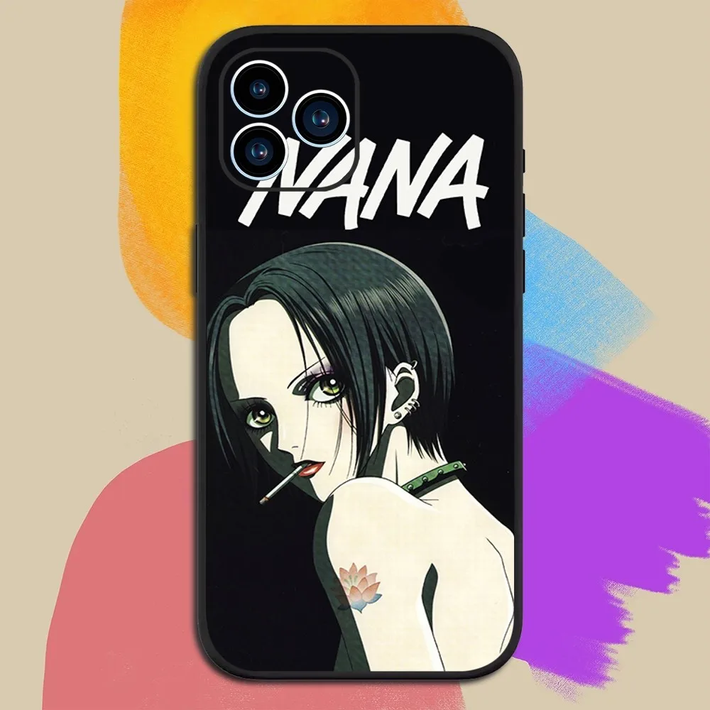 Anime Nana Osaki Line Phone Case For iphone15 14 13 12 11 Pro Max Mini X 7 8 Soft Case