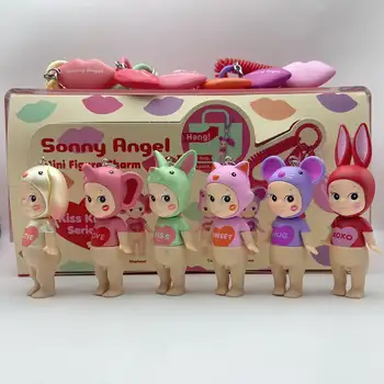 Obchod s hračkami Sunflower, Sonny Angel, Kiss Kiss Series, Blind Box, roztomilá figurka, model, kreslená taška, přívěsek na klíče, panenka, sbírat, dárková hračka 10 nejlepší prodej přívěsek na klíče s andělským synkem - №9