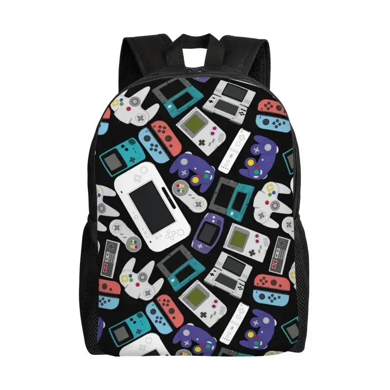 Customized Game Controller Fans Travel Backpack Women Men School Computer Bookbag Video Gamer College Student Daypack Bags