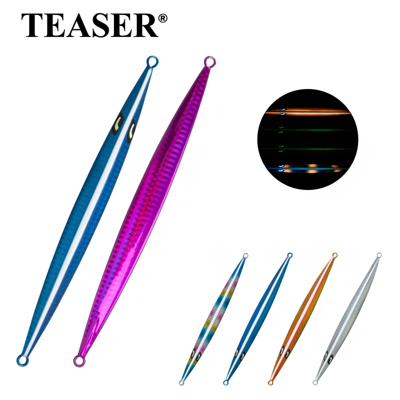 

TEASER J38 150g-400g Sea-bream Metal Jig Artificial Ocean Fishing Lure Spinning Big Jigbait Pike Carp Pesca Lure