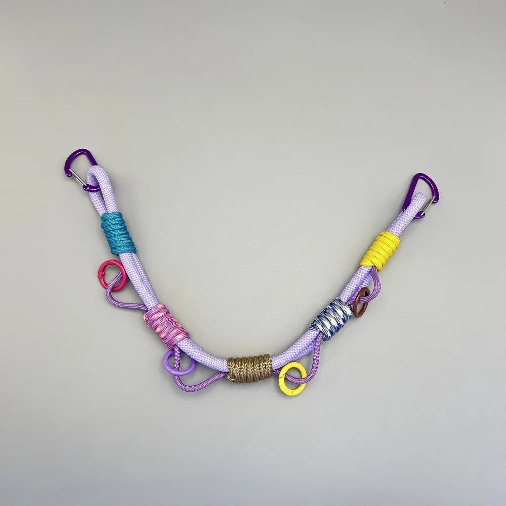 Adjustable Backpack Extension Lanyard Multi-hanging Points Colorful Paracord Rope Anti-lost Handmade Mountaineering Rope