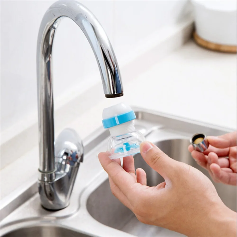 1Pcs Filter Water Purifier Bathroom Accessories Rotary Economizer Faucet Nozzle Adapter Faucet Extender Faucet Bubbler