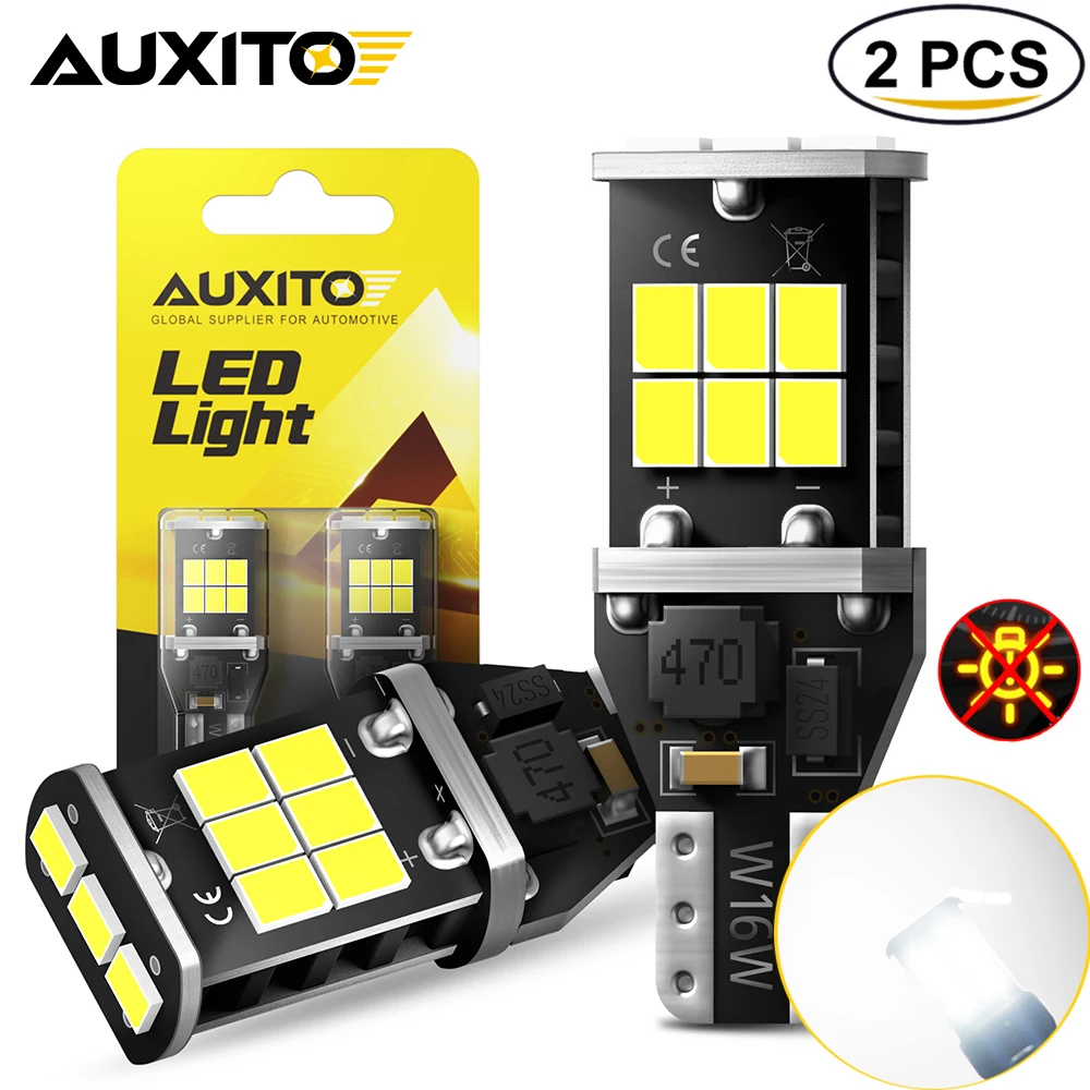 AUXITO T15 W16W LED Lights Canbus for Cars Backup Reverse Lamps 912 921 LED Bulb for Volkswagen Mercedes benz W204 Audi A4 B6 