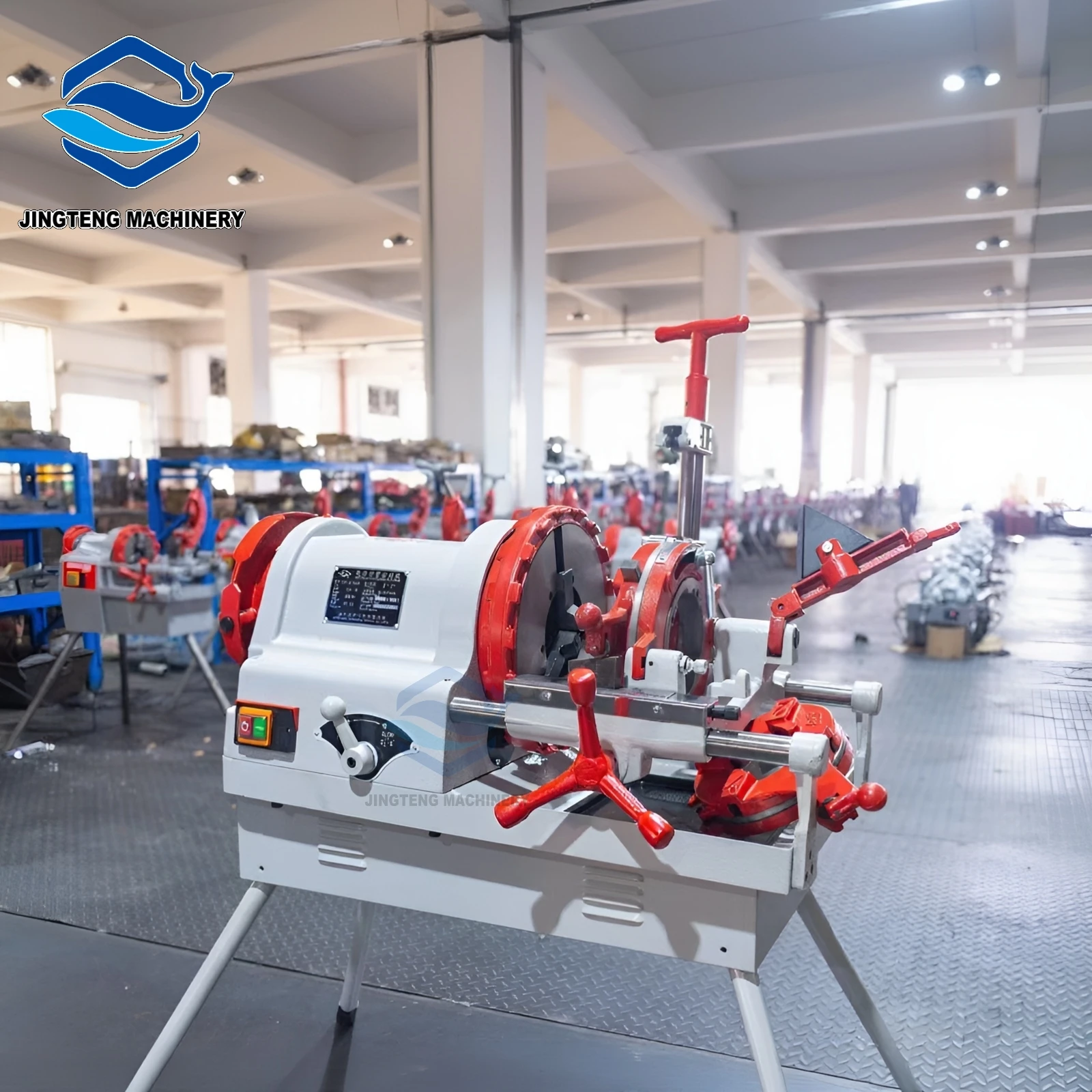 2 Inches 4 Inches Galvanized Pipe Threading Machine 110V 220V Stainless Steel Pipe Cutting Machine