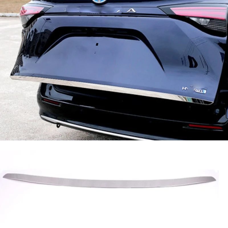 For Toyota Sienna XL40 2021 2022 Stainless Steel Rear Bumper Corner Cover Trunks Tail Door Strips Garnish Trims  Car Accessories