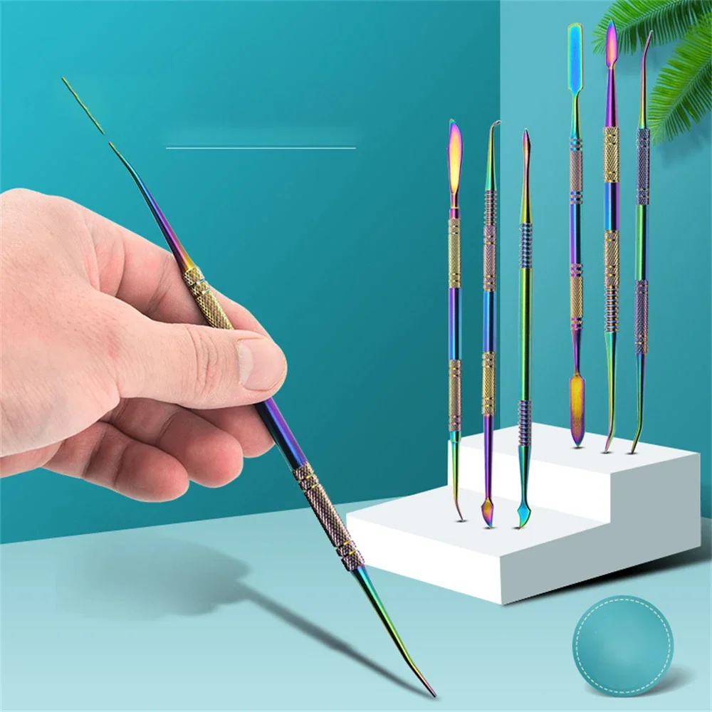10Pcs Stainless Steel Dental Wax Carving Tools Set Plaster Knife Spatula Denture Modeling Instrument Kit With Storage Bag