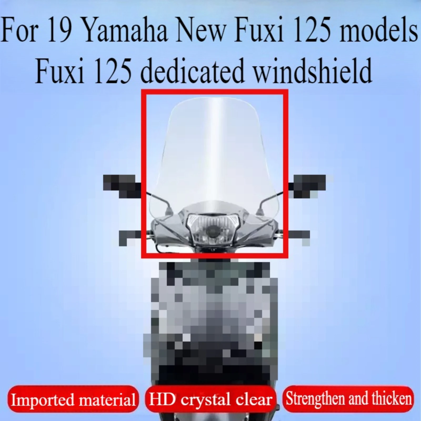 For Yamaha New AS125 AS125 Motorcycle Modified Windshield Wind Deflector Heightened Windshield Front Glass Accessories Parts