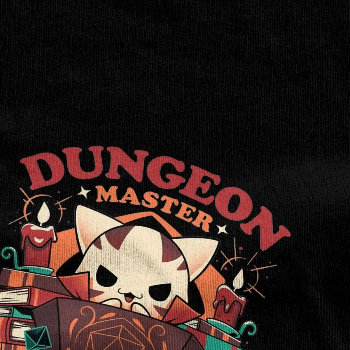 Dungeon Master T Shirt Beach Evil Cats Gamer Y2K Funny T-Shirts Cotton Hip Hop Tee Shirt For Men Short-Sleeved Casual Tops