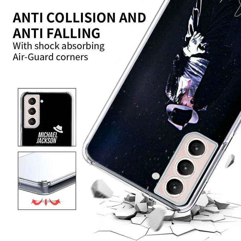 Michael Jackson Phone Case For Samsung Galaxy S24 S23 Ultra Capa Shell S22+ S21 Plus S20 FE S10 Lite S10E S9 S8 S7 Edge Cover Si