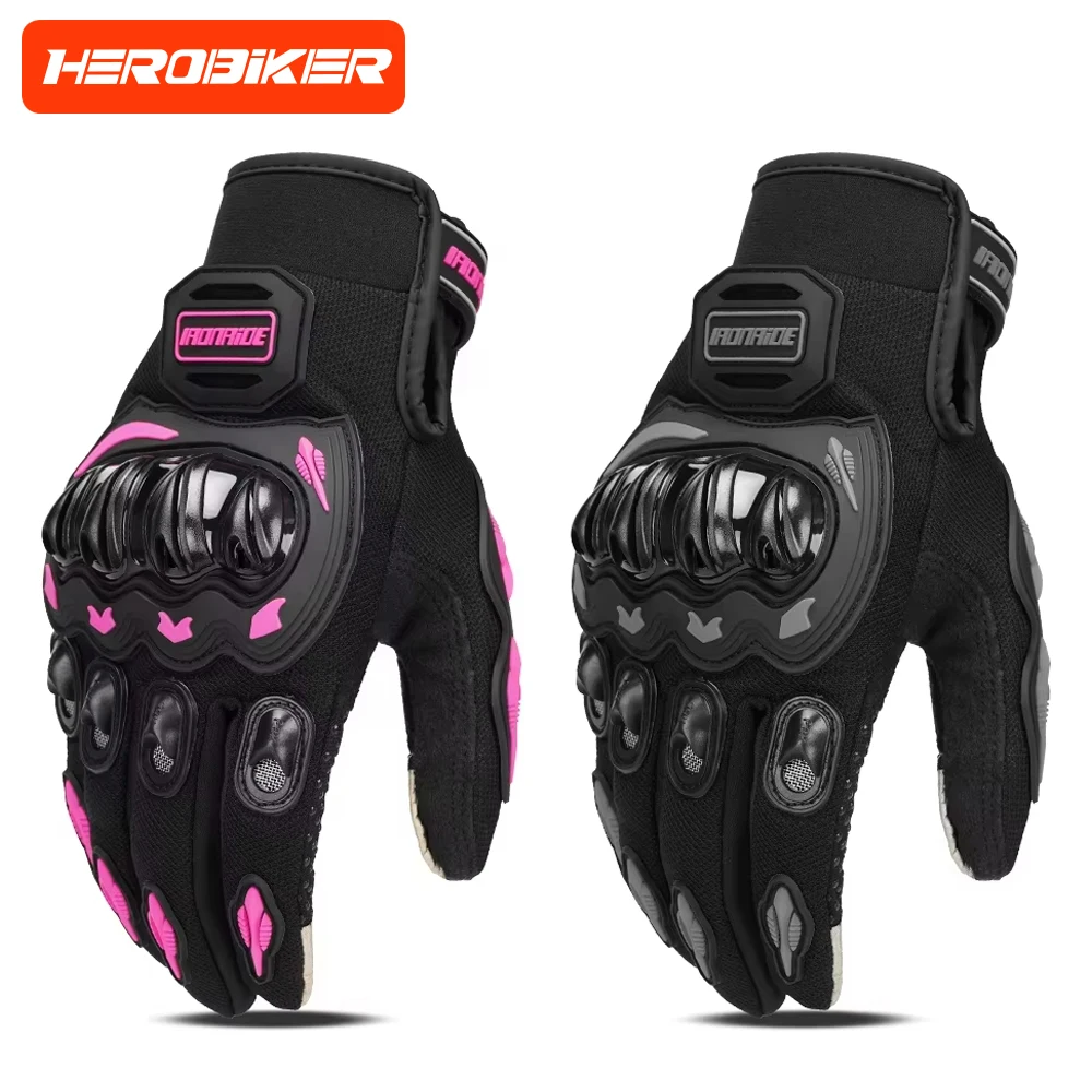 Motorcycle Gloves Summer Breathable Full Finger Touchscreen Moto Racing Dirt Bike Motocross Riding Protective Gear