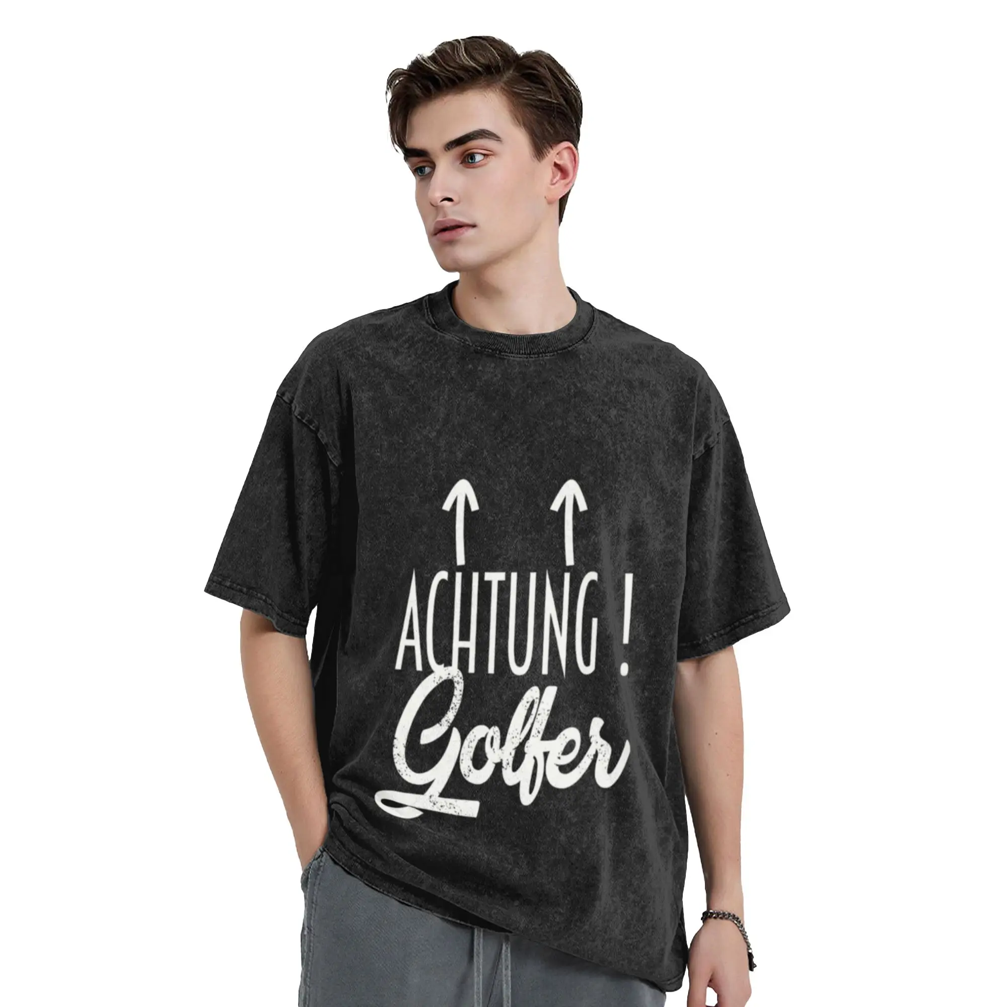 Attention golfers Unique Trendy A Vintage Oversized Cotton T-Shirts