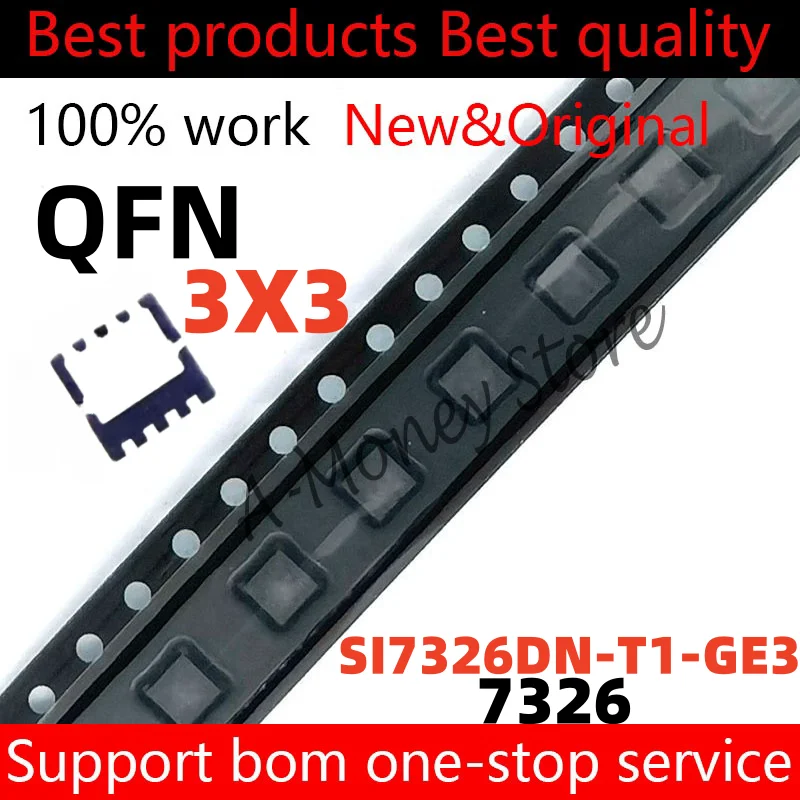 

(10pcs)7326 SI7326 SI7326DN SI7326DN-T1-GE3 QFN-8