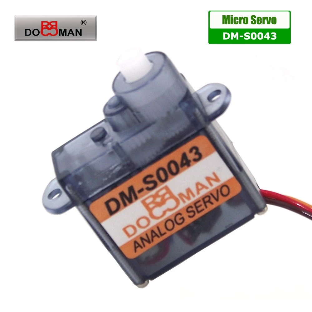 

DORCRCMAN DM-S0043 Micro 4,3 г цифровой сервопривод подходит для дронов, аксессуары для моделей самолетов с неподвижным крылом, сервоприводы без сердечника