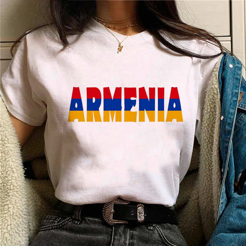 

Armenia t-shirts women streetwear Tee female comic anime designer clothing