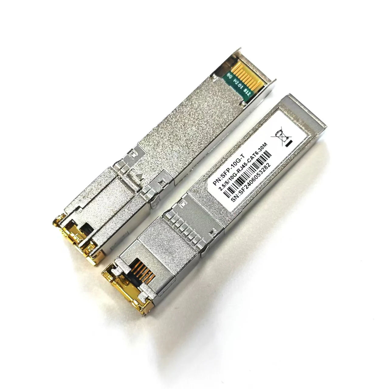 Приемопередатчик 10GBase-T SFP+-RJ-45, медный модуль Ethernet CAT6a 2,5G 5Gbe SFP+, до 30 метров, для Cisco SFP-10G-T, Mikrotik