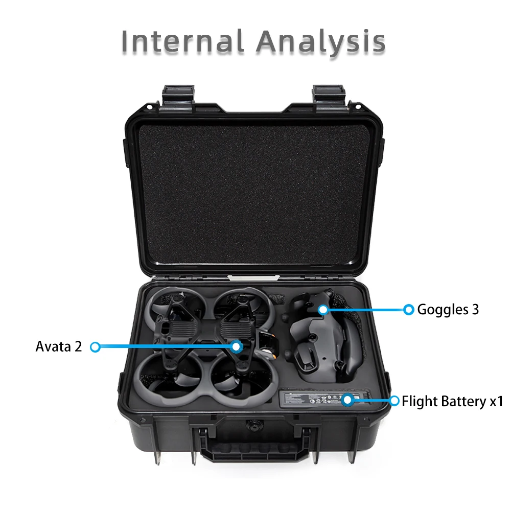 Imagem -04 - Caixa de Armazenamento para Dji Avata Estojo Rígido Caixa à Prova de Explosão Acessórios Drone Bolsas de Armazenamento Compatível com Avata Óculos 3