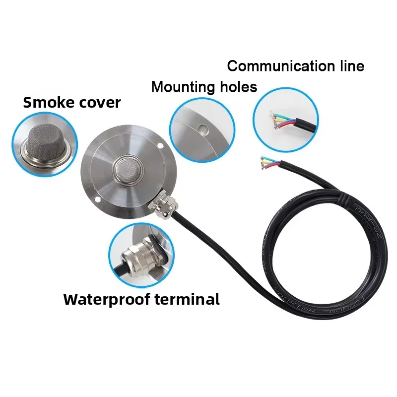 RS485 air Quality Sensor Stainless Steel TVOC Environmental Monitoring Sensor VOCS CO2 Sensor