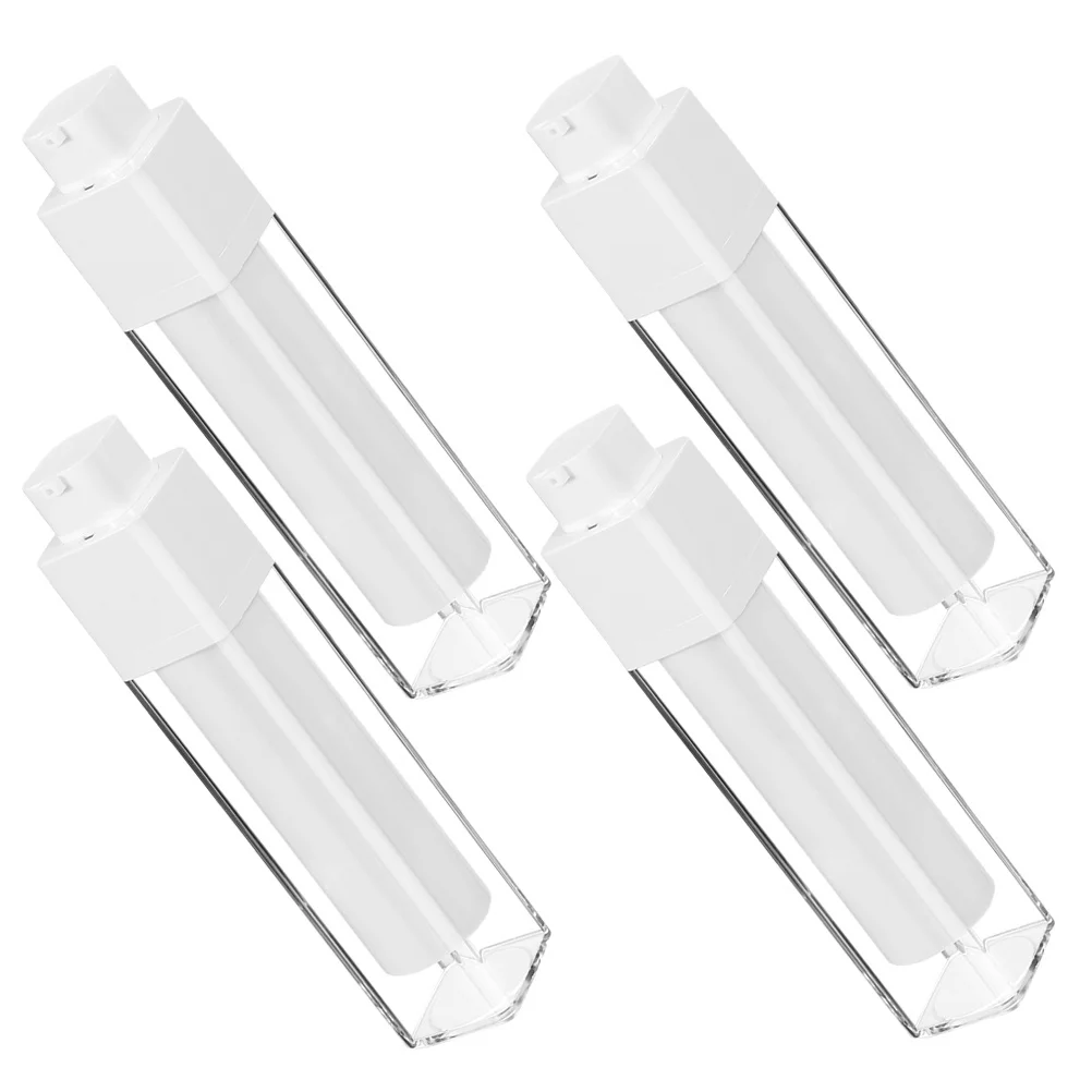 

4pcs Airless Pump Bottles Empty Lotion Containers Portable Refillable Travel Sub Packing Bottle Multipurpose Skincare