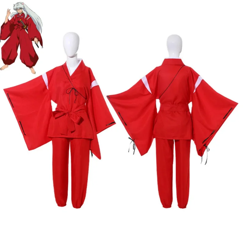 

2025 ♥ Новый аниме Inuyasha Higurashi Kagome, карнавальный костюм, парик, японское кимоно, штаны кендо, для взрослых, мужчин и женщин, карнавал, Хэллоуин ☆ ★