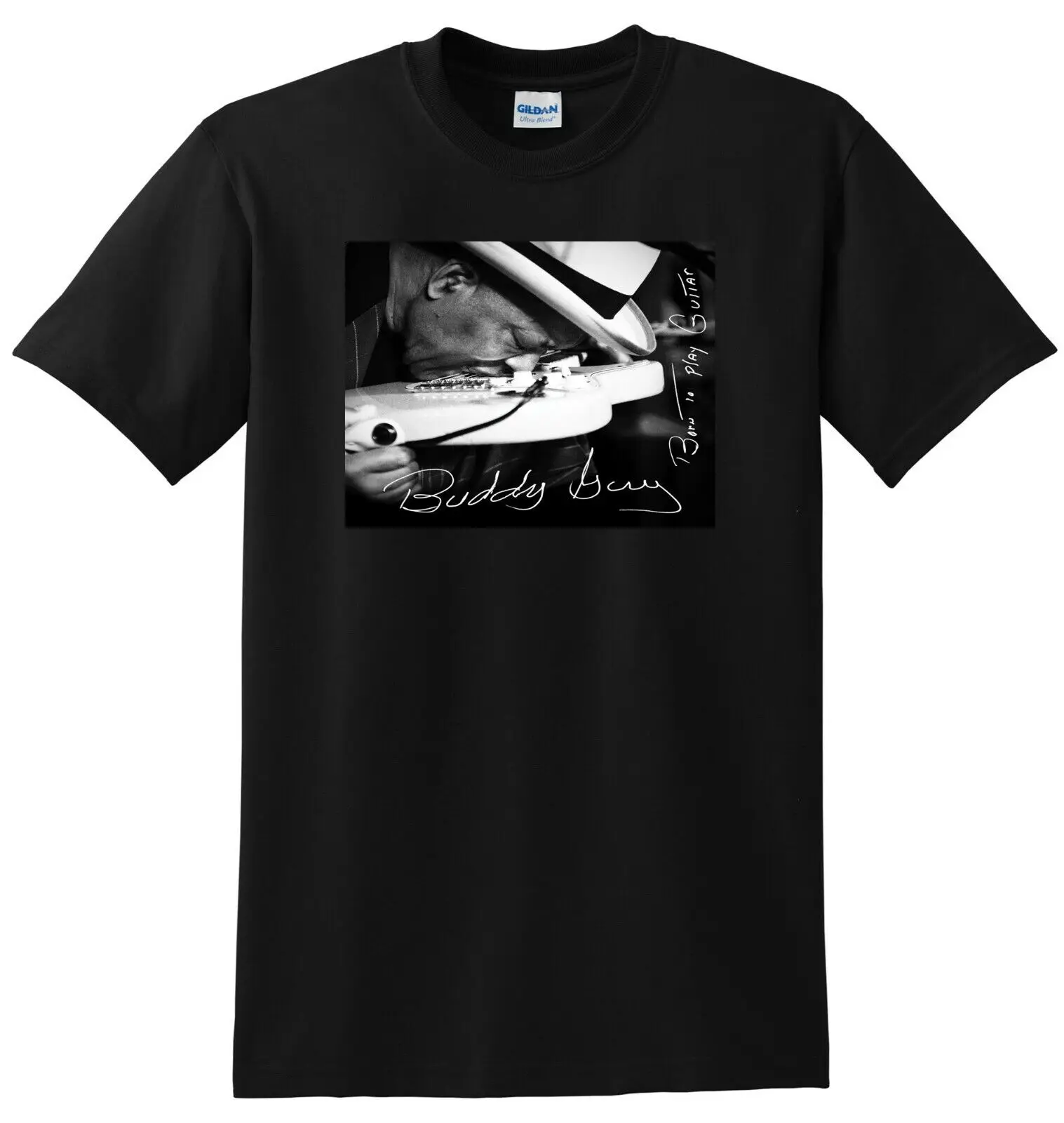 Camiseta de BUDDY GUY born to play guitar, cubierta de cd de vinilo, pequeña, mediana, grande XL