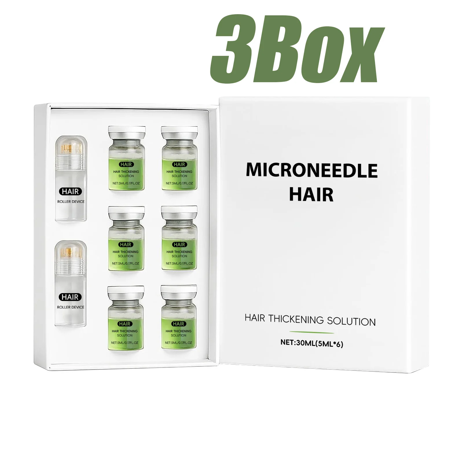 Hair Essential Care Serum Microneedle Roller Set