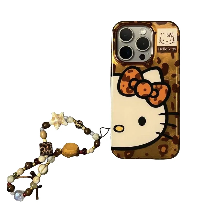 متوفر حافظة هاتف Hello Kitty Kuromi لهاتف آيفون 15 14 13 12 11 Pro Max 7 8 Plus X Xr Xs Max هدية فتاة غطاء هاتف شفاف