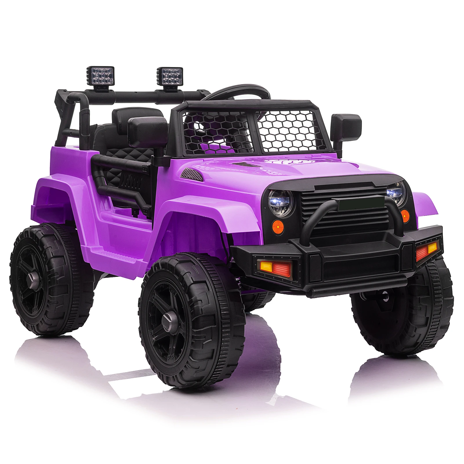 LEADZM Dual Drive 12V 4.5A.h with 2.4G Remote Control Jeep Purple