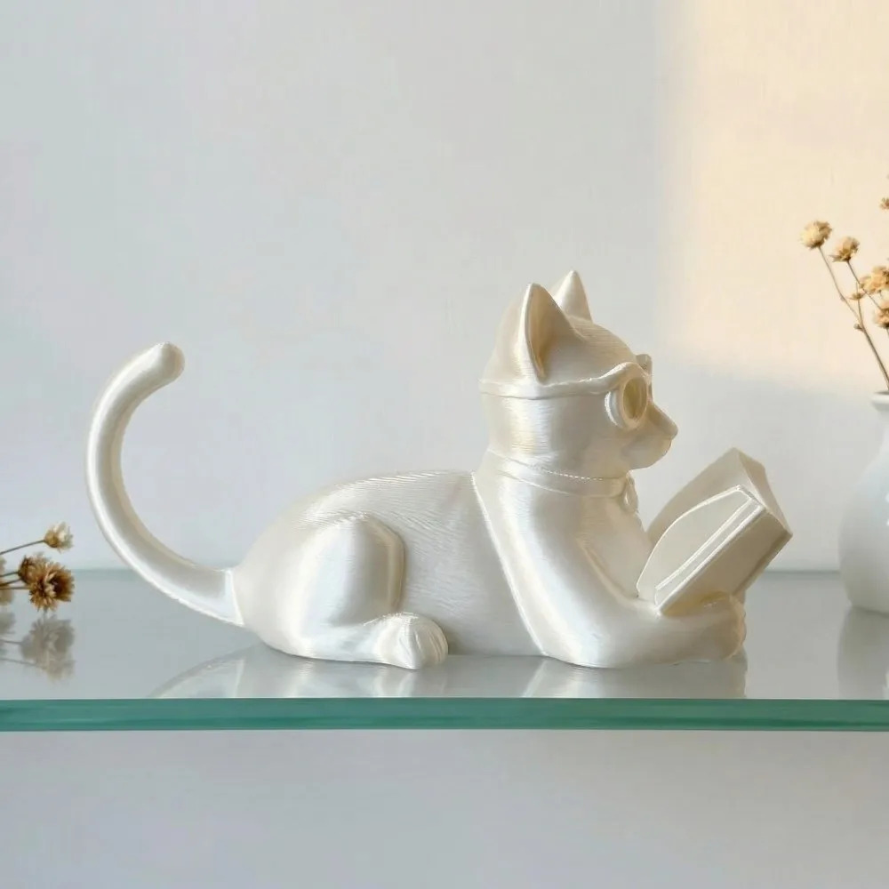 Light Luxury Cute Desktop Cat Decorations 3D Printed Funny Decorative Cat Statues Creative Cat Statues Crafts Home Decoration