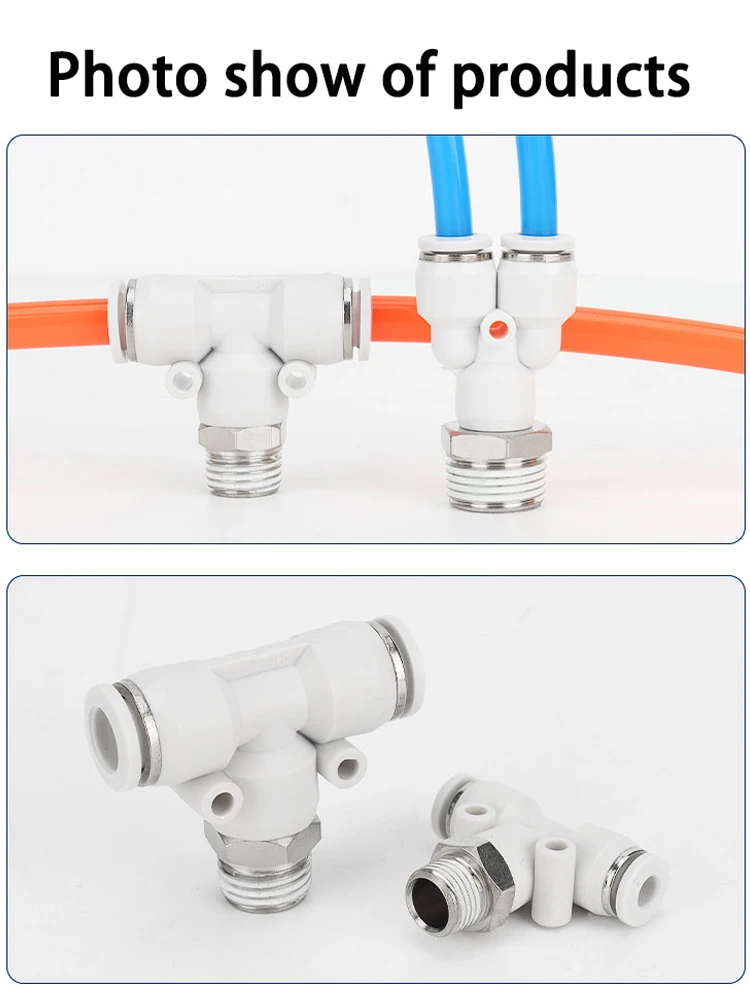 Connecteur pneumatique blanc PC PB PL SL 1/4 1/2 BSP filetage mâle femelle connecteur de tube d'air raccord pneumatique raccord rapide