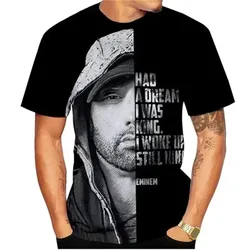 Best Rapper Eminem T-shirt 3D Printed Men/Women Popular Short Sleeve T Shirts Fashion Hip-hop Trend Streetwear Oversized Top Tee