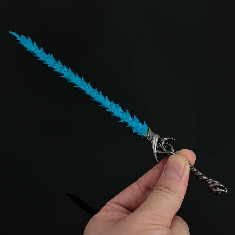 22CM Ne Zha 2 Chinese Anime Peripherals Shen Gobao Weapon Lie Kong Bian Full Metal Craft Model Collectible Desk Ornament Boy Toy