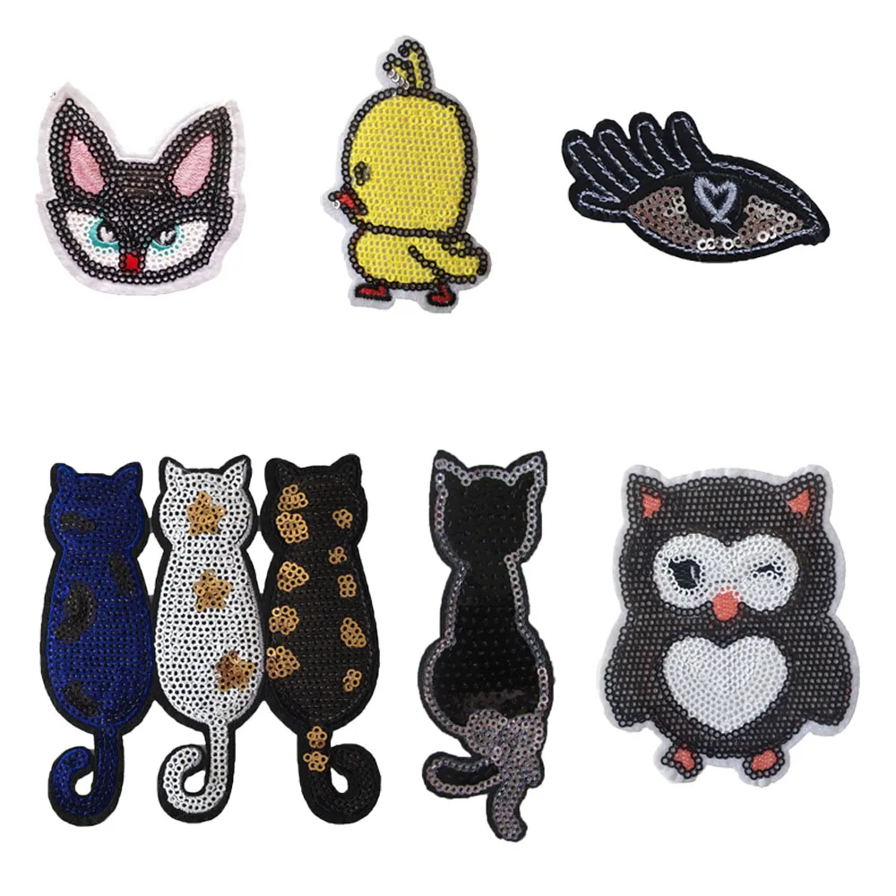 

Anchor Embroidery Shiny Sequins Heat Melting Glue Ironing Cloth Patch DIY Jeans Dirt Proof Clothing Accessories Fabric Patch